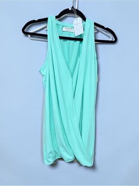Zenana Outfitters Mint Surplice Sleeveless Camisole